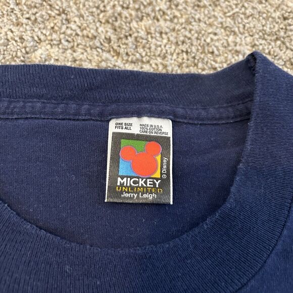 Vintage 90s Disney Mickey Mouse USA Big Graphic T Shirt Single Stitch 2XL - Picture 4 of 8